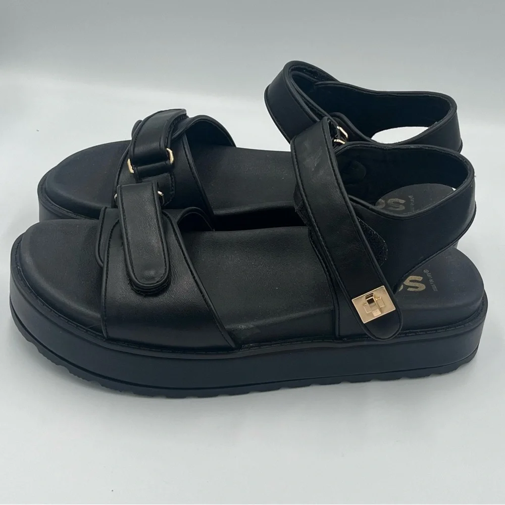 Sonoma Loreen Platform Sandals With Straps Women Size 7.5, 9.5 Black